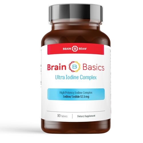 Brain Basics Ultra Iod-Komplex – Jod- und Kaliumjodid-Tabletten für Schilddrüsen- und Gehirngesundheit, 12,5 mg Jod und Kaliumjodid, 90 Tabletten