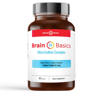 Brain Basics Ultra Iod-Komplex – Jod- und Kaliumjodid-Tabletten für Schilddrüsen- und Gehirngesundheit, 12,5 mg Jod und Kaliumjodid, 90 Tabletten