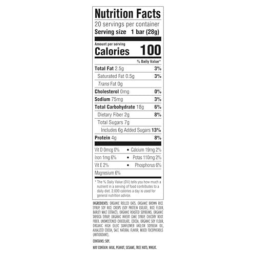 CLIF BAR Minis – Schokoladen-Brownie-Geschmack – mit Hafer aus biologischem Anbau – 4g Protein – Nicht-GVO – Pflanzlich – Snack-Riegel – 28 g (20er Pack)