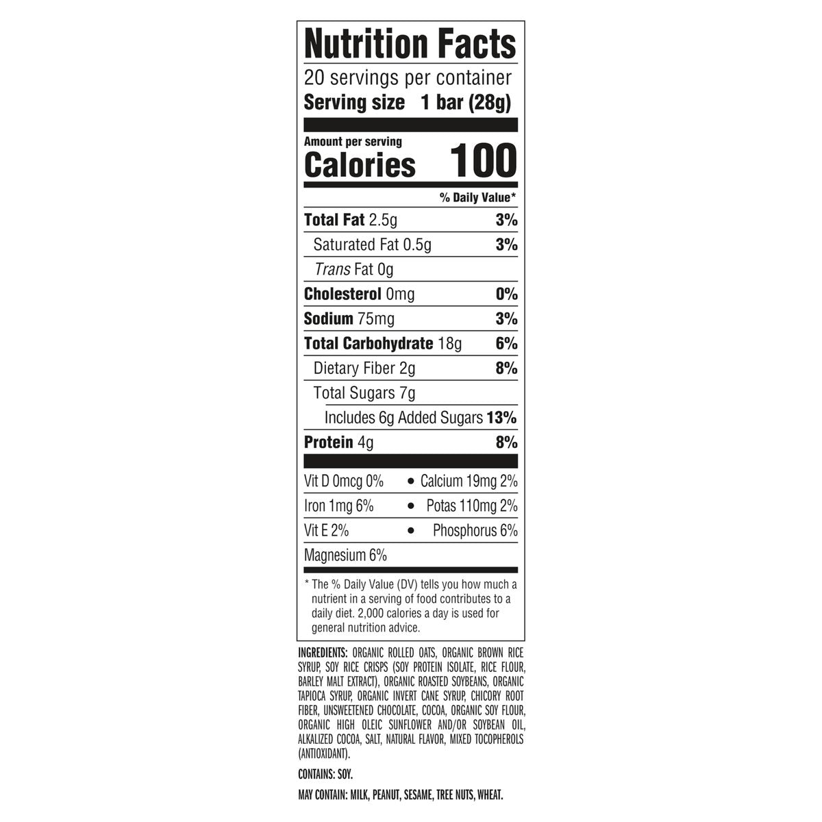 CLIF BAR Minis – Schokoladen-Brownie-Geschmack – mit Hafer aus biologischem Anbau – 4g Protein – Nicht-GVO – Pflanzlich – Snack-Riegel – 28 g (20er Pack)