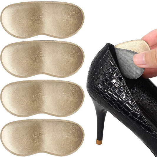 Dr.Foot Fersenpolster für Damen und Herren, Selbstklebende Fersenkissen-Einlagen gegen Fersenrutschen, Reiben, Blasen, Fußschmerzen und zur Verbesserung der Passform - 2 Paare + 1 Extra Paar (Beige)
