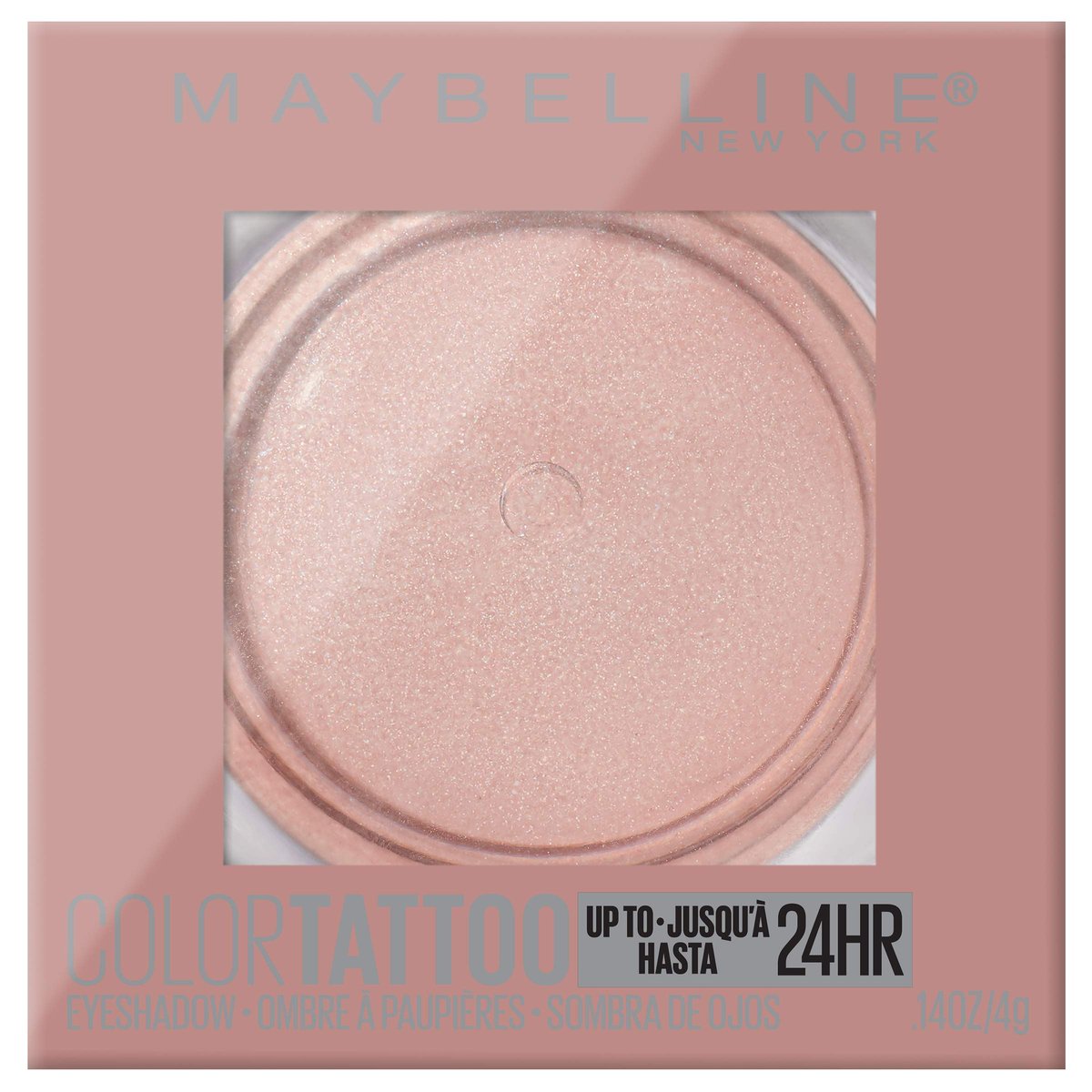 Maybelline Color Tattoo Lidschatten – wasserfest, faltenfrei, cremig – 0,14 oz, Socialite