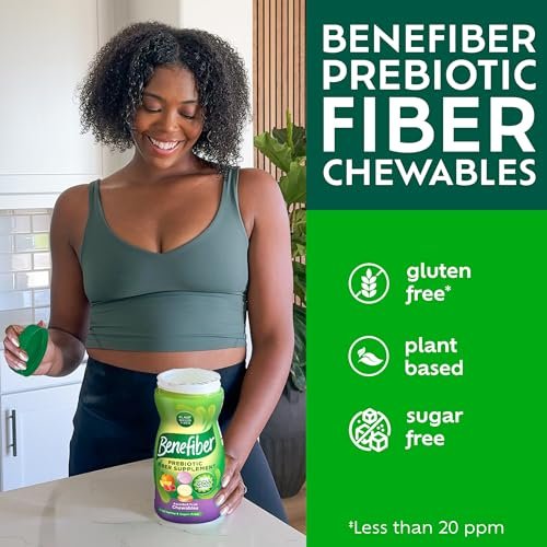 Benefiber Kautabletten mit präbiotischen Ballaststoffen – GLP-1-freundliches Ballaststoffpräparat für die Verdauungsgesundheit, gemischte Fruchtgeschmacksrichtungen – 100 Stück
