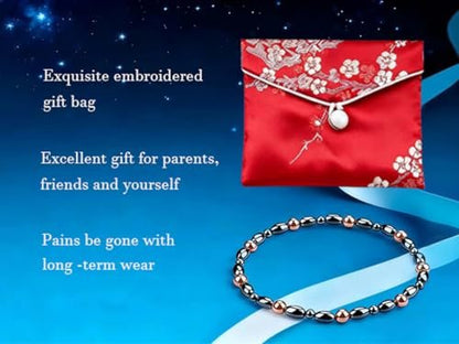 Drkao 2er-Pack Kupfer-Magnetische Knöchelarmbänder für Frauen – Kupfer-Magnet-Therapie-Anhänger, ideales Weihnachtsgeschenk für Familie, Geburtstag, Jahrestag, Pulsera De Cobre Para Mujer für Eltern und Mutter
