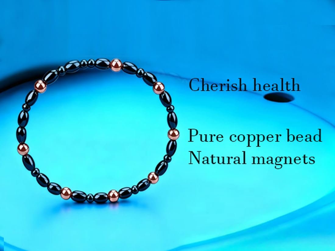 Drkao 2er-Pack Kupfer-Magnetische Knöchelarmbänder für Frauen – Kupfer-Magnet-Therapie-Anhänger, ideales Weihnachtsgeschenk für Familie, Geburtstag, Jahrestag, Pulsera De Cobre Para Mujer für Eltern und Mutter