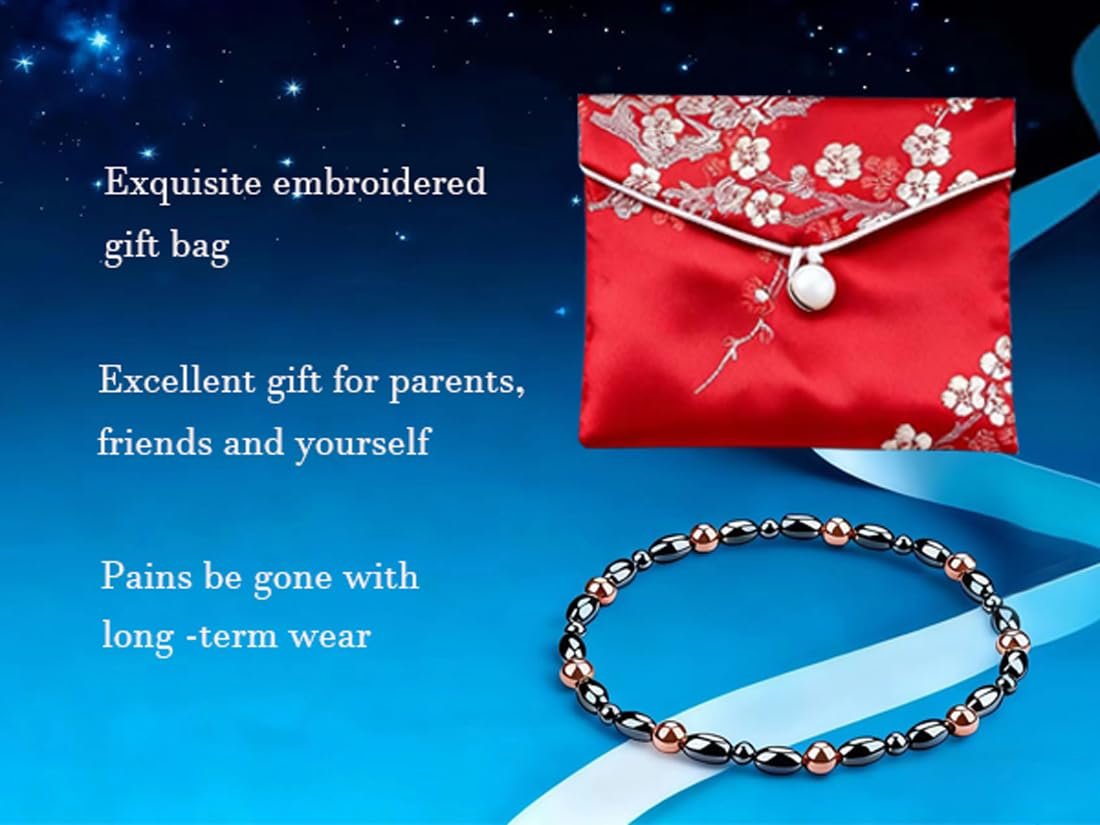 Drkao 2er-Pack Kupfer-Magnetische Knöchelarmbänder für Frauen – Kupfer-Magnet-Therapie-Anhänger, ideales Weihnachtsgeschenk für Familie, Geburtstag, Jahrestag, Pulsera De Cobre Para Mujer für Eltern und Mutter