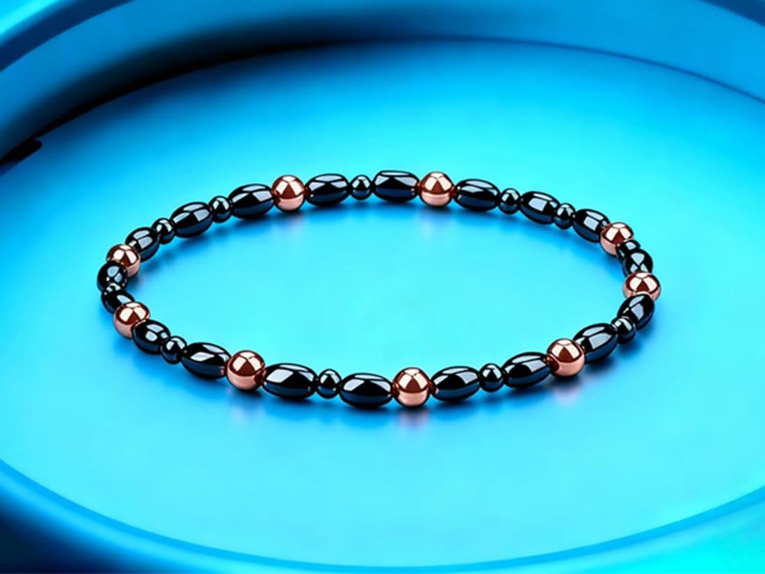 Drkao 2er-Pack Kupfer-Magnetische Knöchelarmbänder für Frauen – Kupfer-Magnet-Therapie-Anhänger, ideales Weihnachtsgeschenk für Familie, Geburtstag, Jahrestag, Pulsera De Cobre Para Mujer für Eltern und Mutter