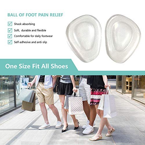 Temiart Ballenpolster Metatarsal Pads für Frauen Männer – Weiche Gel-Einlagen für den Vorfuß zur Schmerzlinderung bei Morton-Neurom (4 Paar)