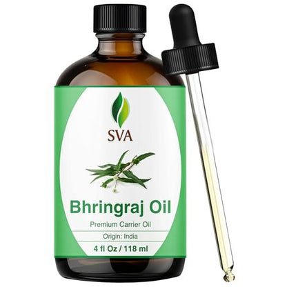 SVA Bhringraj Premium Trägeröl 118ml mit Pipette für Haaröl, Kopfhautmassage & Hautpflege