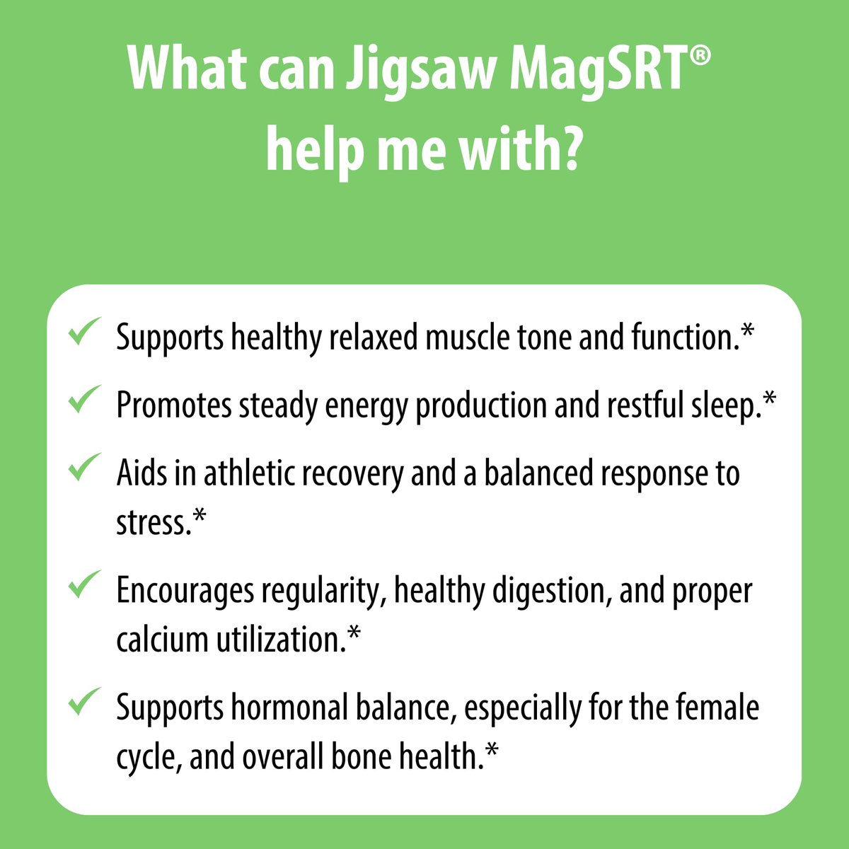 Jigsaw Health MagSRT Magnesium Komplex mit Vitamin B6, Folsäure & B12 – 60 Tabletten | 15 Portionen