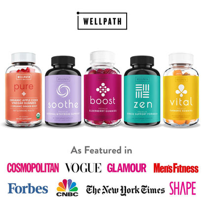 WellPath Bio-Apfelessig Gummibärchen mit der Mutter – USDA Bio ACV Gummis – Ingwer & Apfelessig mit Mutter für die Darmgesundheit – Vegan, Nicht-GVO, 60 Stück