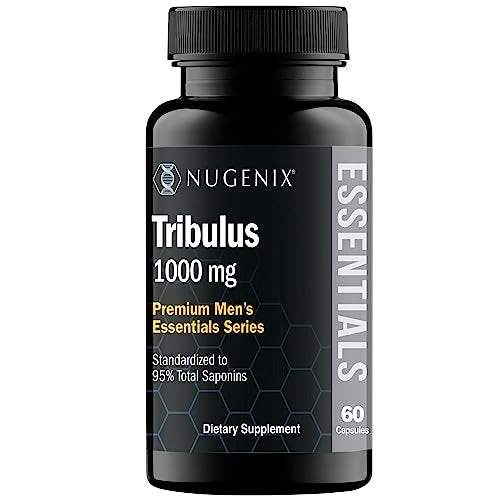 Nugenix Essentials Tribulus Terrestris für Männer - 95% Gesamtsaponine, 1000 mg Hochpotenz, Extra Stärke, 60 Kapseln