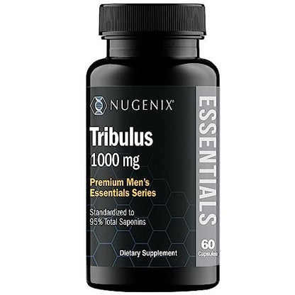Nugenix Essentials Tribulus Terrestris für Männer - 95% Gesamtsaponine, 1000 mg Hochpotenz, Extra Stärke, 60 Kapseln