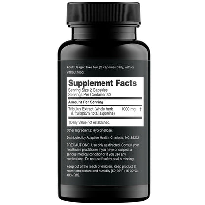 Nugenix Essentials Tribulus Terrestris für Männer - 95% Gesamtsaponine, 1000 mg Hochpotenz, Extra Stärke, 60 Kapseln