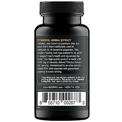 Nugenix Essentials Tribulus Terrestris für Männer - 95% Gesamtsaponine, 1000 mg Hochpotenz, Extra Stärke, 60 Kapseln
