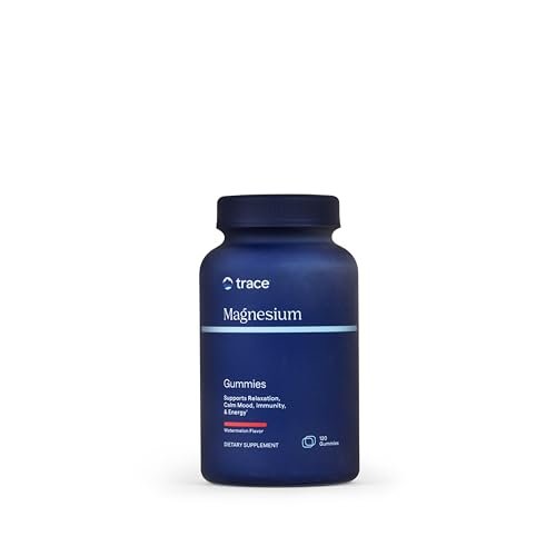 Trace Minerals Magnesium Gummis – Unterstützt einen ruhigen Geist – Magnesium-Kaugummis für Kinder & Erwachsene – Knochen-, Verdauungs-, Herzgesundheit & Immununterstützung – Wassermelonengeschmack – 120 Stück (120 Portionen)