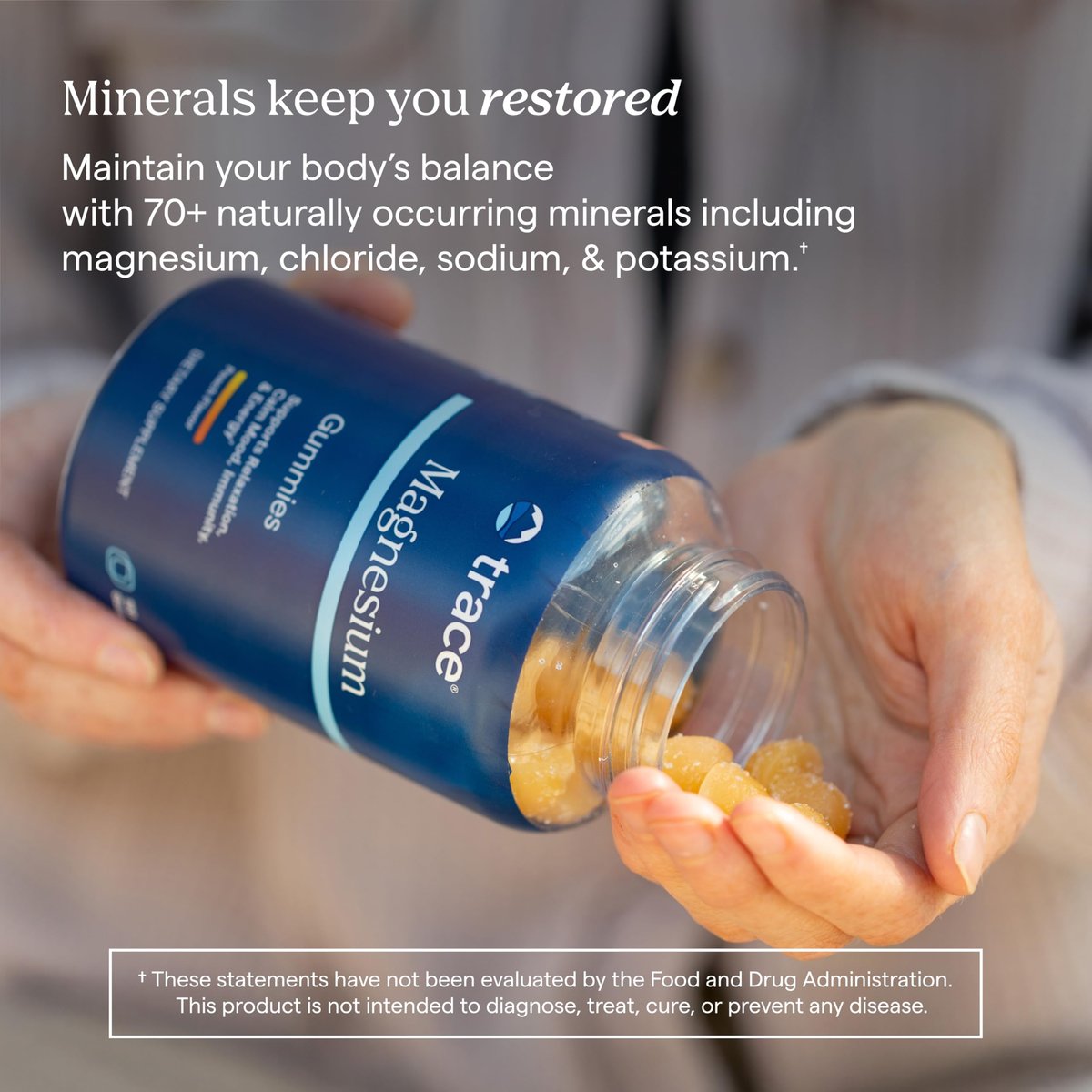 Trace Minerals Magnesium Gummis (120 Stück) - Wenig Zucker - Für Kinder & Erwachsene - Tangerine