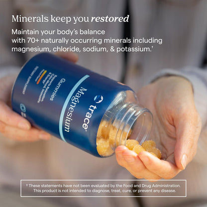 Trace Minerals Magnesium Gummis (120 Stück) - Wenig Zucker - Für Kinder & Erwachsene - Tangerine