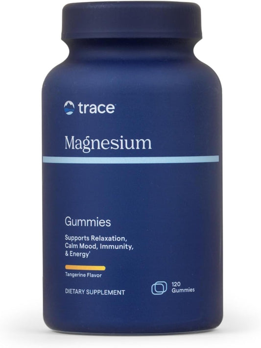 Trace Minerals Magnesium Gummis (120 Stück) - Wenig Zucker - Für Kinder & Erwachsene - Tangerine