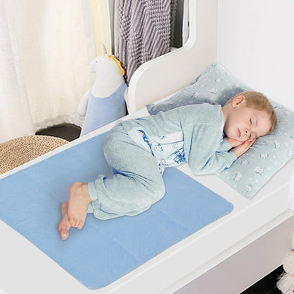 SPRINGSPIRIT Waschbare Bettauflagen 34x36 Zoll, 2er-Pack – Wasserdichte wiederverwendbare Inkontinenzunterlagen, Saugfähige Bettschutzauflagen für Erwachsene, Senioren, Kinder, Kleinkinder und Haustiere, Weiß & Blau