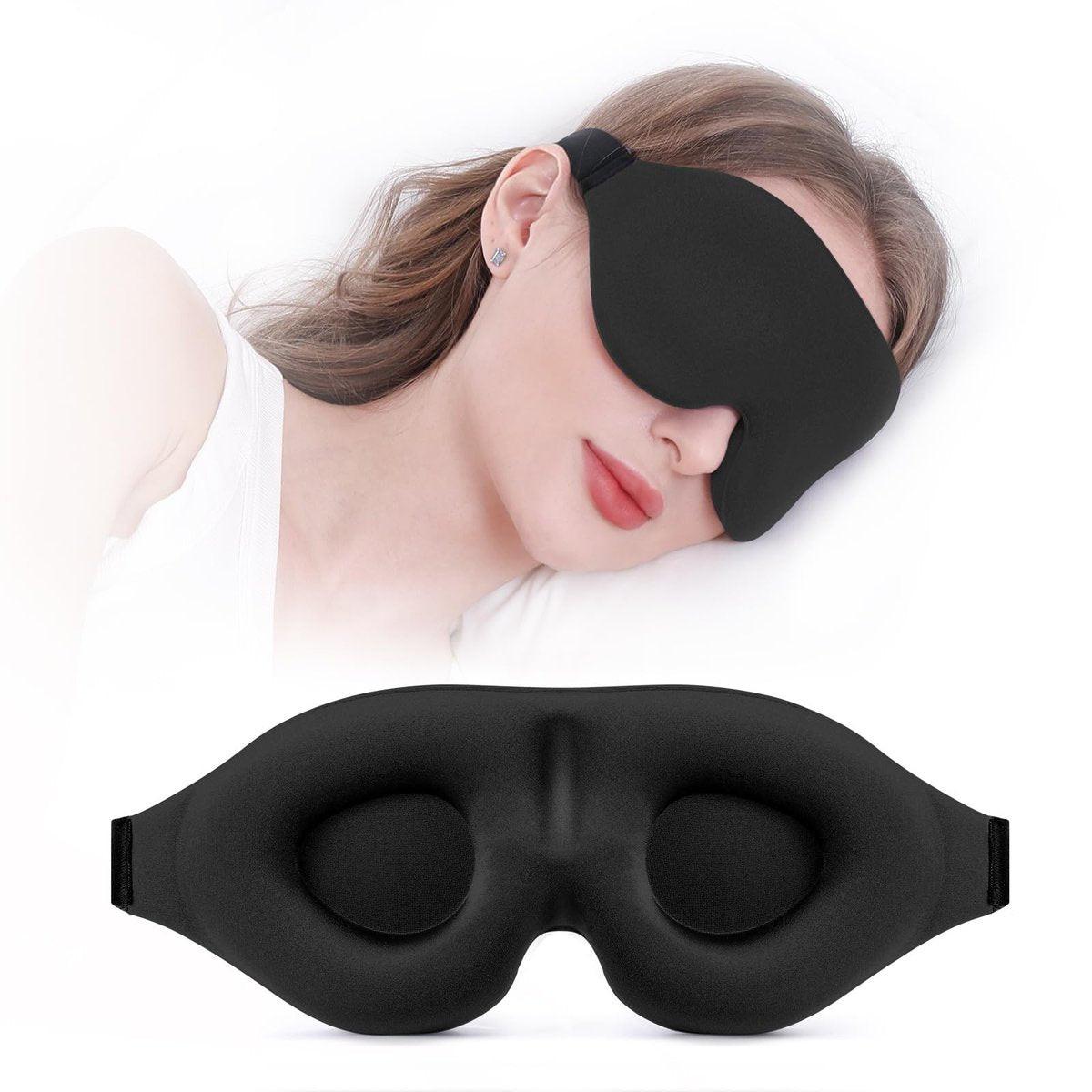 YIVIEW Schlafmaske für Seitenschläfer – 3D Schlafbrille mit vollständiger Lichtblockierung, weich und atmungsaktiv, druckfreies Design für Frauen und Männer