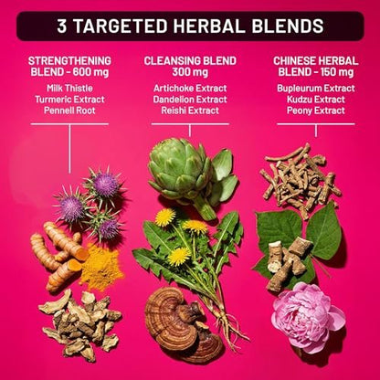 NatureWise Leber Balance Entgiftung Supplement – Triple-Reparatur-Formel mit Mariendistel, Löwenzahn, Kurkuma, Artischocke, Reishi-Pilz & Kudzu – Vegan – 60 Kapseln (30-Tage-Vorrat)