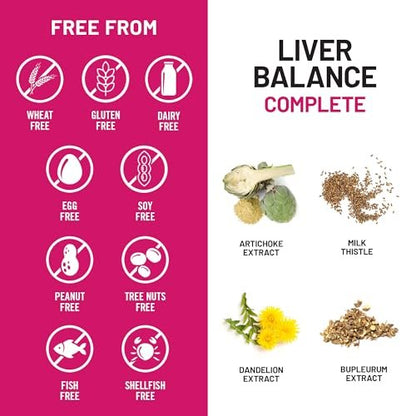 NatureWise Leber Balance Entgiftung Supplement – Triple-Reparatur-Formel mit Mariendistel, Löwenzahn, Kurkuma, Artischocke, Reishi-Pilz & Kudzu – Vegan – 60 Kapseln (30-Tage-Vorrat)