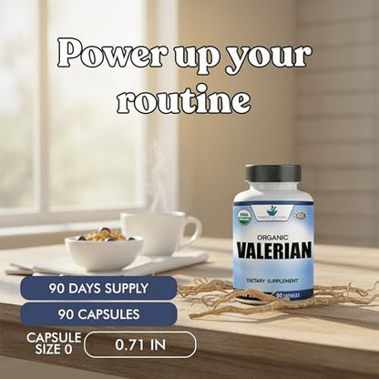 American Standard Supplements Bio Baldrian – Vegan, Glutenfrei, Nicht-GVO, 90 Kapseln, 90 Portionen