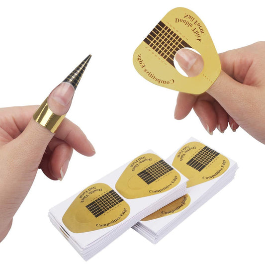 200 Stück Nagelformen für Builder Gel, AHIER Selbstklebende Nagelverlängerungsformen für DIY zu Hause, Professionelle Nagelkunst-Zubehör