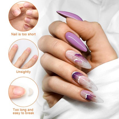 200 Stück Nagelformen für Builder Gel, AHIER Selbstklebende Nagelverlängerungsformen für DIY zu Hause, Professionelle Nagelkunst-Zubehör