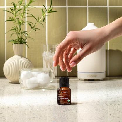 Cliganic Bio-Lavendelöl – 100% reines, natürliches und unverdünntes ätherisches Öl für Aromatherapie-Diffuser | Non-GMO verifiziert