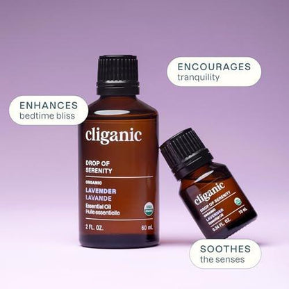 Cliganic Bio-Lavendelöl – 100% reines, natürliches und unverdünntes ätherisches Öl für Aromatherapie-Diffuser | Non-GMO verifiziert