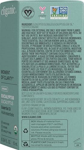 Cliganic USDA Bio Eukalyptus ätherisches Öl, 100% rein | Natürliches Aromatherapieöl für Diffusor, Dampfdestilliert | Nicht-GVO zertifiziert