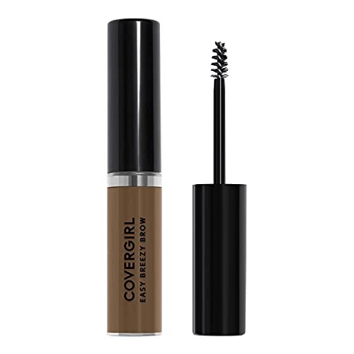 COVERGIRL Easy Breezy Brow Volumizing Gel – 24h Halt, mit Arganöl & Biotin, mittelbraun, 0,16 Fl Oz