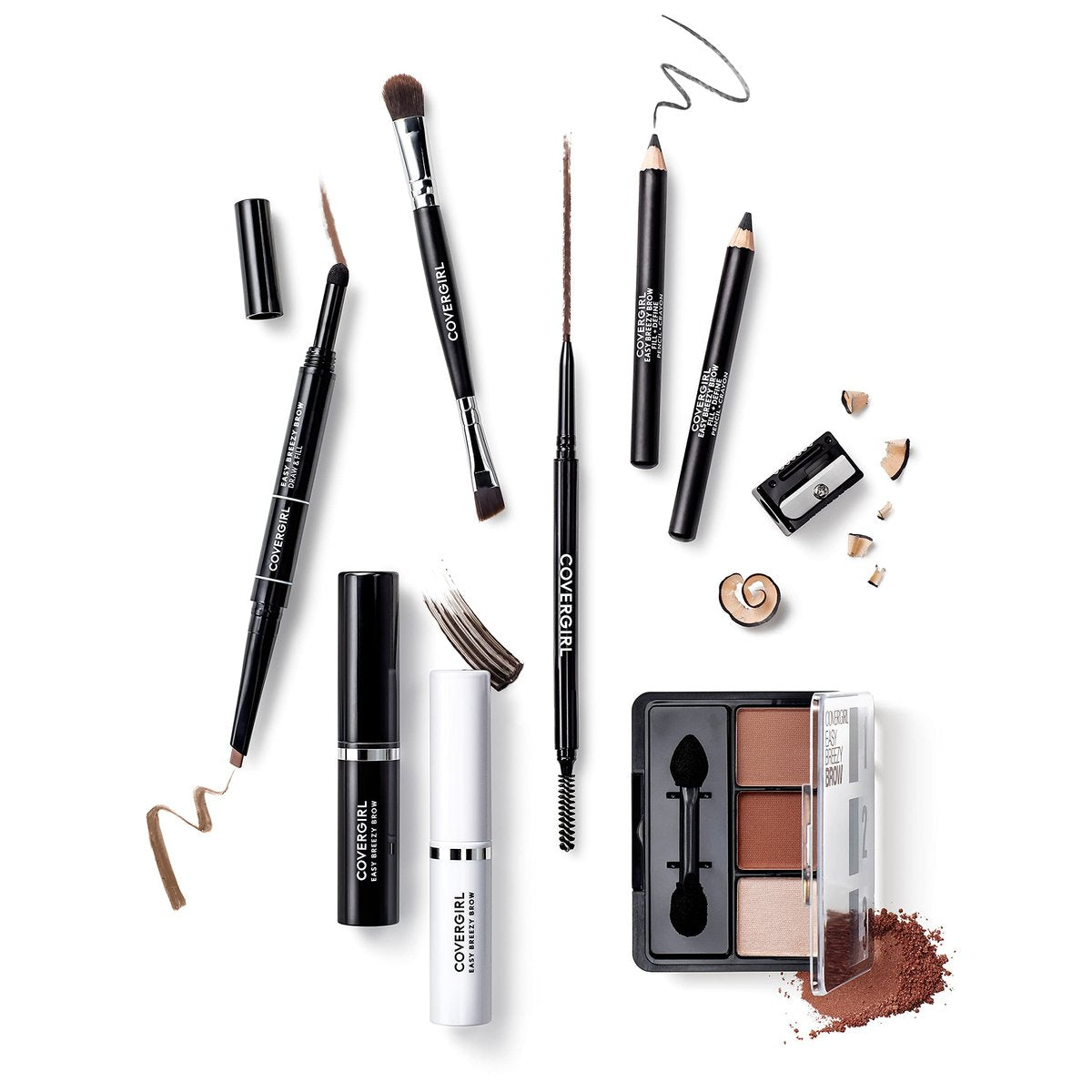 COVERGIRL Easy Breezy Brow Volumizing Gel – 24h Halt, mit Arganöl & Biotin, mittelbraun, 0,16 Fl Oz
