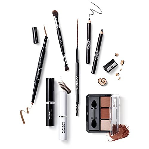 COVERGIRL Easy Breezy Brow Volumizing Gel – 24h Halt, mit Arganöl & Biotin, mittelbraun, 0,16 Fl Oz