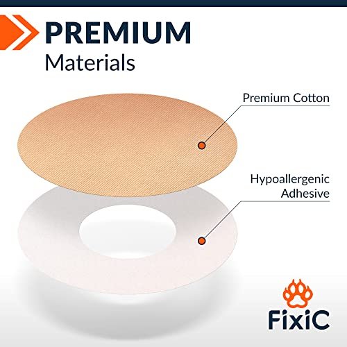 Fixic Freestyle Klebepflaster 25 Stück – Passend für Libre 1, 2, 3 & Plus – Enlite – Guardian – Kein Kleber in der Mitte – Vorgeschnittene Rückseite – Langzeitfixierung für Ihren Sensor! (Tan)
