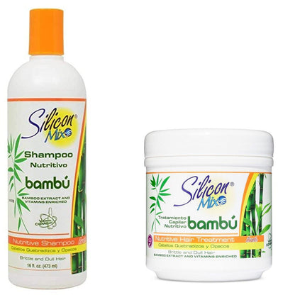Silicon Mix Bamboo Haarbehandlung und Shampoo Set 2x 473 ml