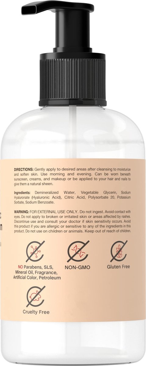 Coera Hyaluronsäure Serum | 240 ml | Feuchtigkeitsspendend & Hydratisierend | Für Gesicht, Haut, Haare & Nägel | Paraben- & SLS-frei
