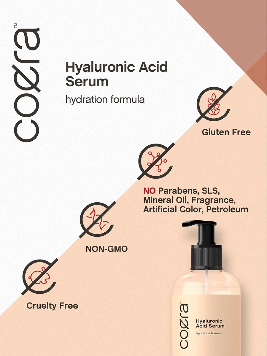Coera Hyaluronsäure Serum | 240 ml | Feuchtigkeitsspendend & Hydratisierend | Für Gesicht, Haut, Haare & Nägel | Paraben- & SLS-frei