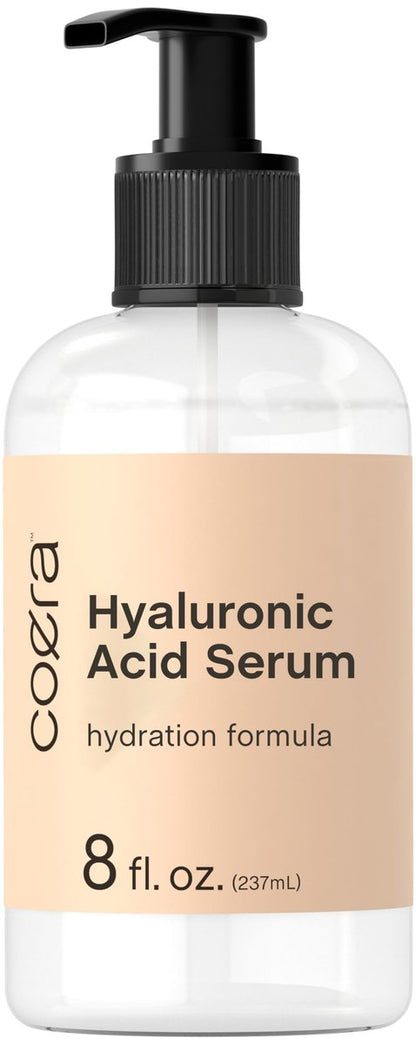 Coera Hyaluronsäure Serum | 240 ml | Feuchtigkeitsspendend & Hydratisierend | Für Gesicht, Haut, Haare & Nägel | Paraben- & SLS-frei