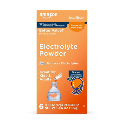 Elektrolyt-Pulverbeutel für Kinder & Erwachsene, Orangengeschmack, 6 Stück (1 Packung)
