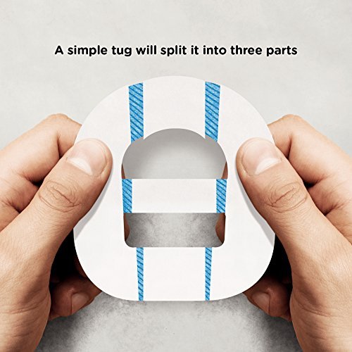 SIMPATCH Omnipod Klebepflaster mit Gurt (25er-Pack) – Wasserdichte CGM-Klebefolie (Blau)