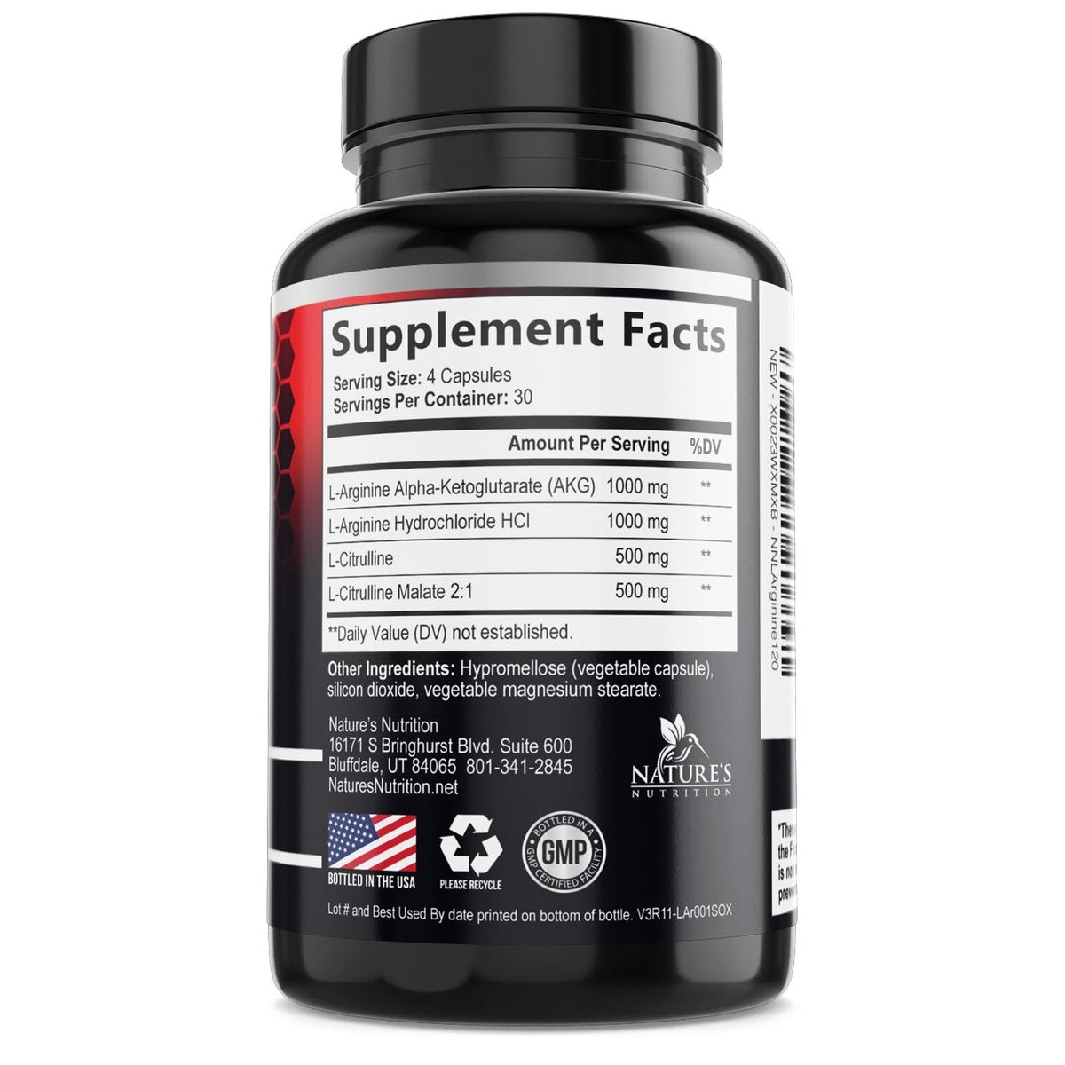 Nitric Oxide Booster Extra Strength - 3-fache Stärke mit L-Arginin & Citrullin - Beste Stickstoffmonoxid-Präparate für Männer - Unterstützt Muskeln, Herzgesundheit, Energie - Hergestellt in den USA - 120 Kapseln