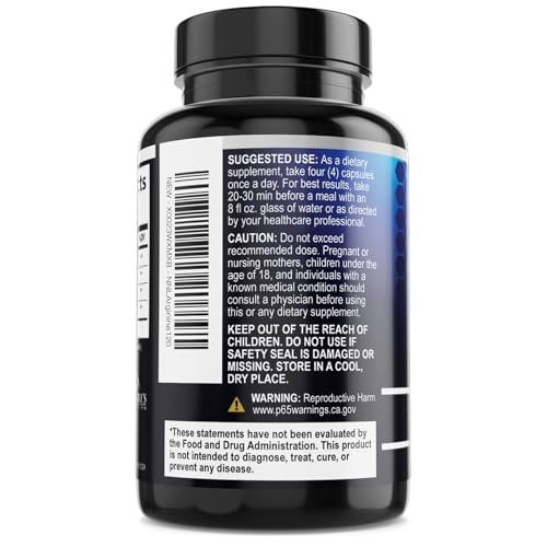 Nitric Oxide Booster Extra Strength - 3-fache Stärke mit L-Arginin & Citrullin - Beste Stickstoffmonoxid-Präparate für Männer - Unterstützt Muskeln, Herzgesundheit, Energie - Hergestellt in den USA - 120 Kapseln