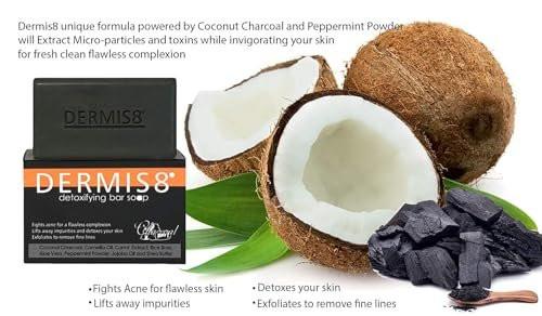 Dermis8° Detoxifying Seife mit Kokosnuss-Kohle und Pfefferminze, 200g