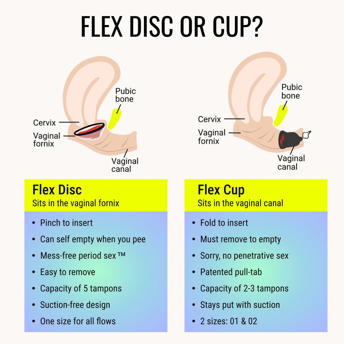 Flex Menstrual Discs | Wiederverwendbare Periodenscheiben | Reduziert Krämpfe & Trockenheit | Anfängerfreundliche Tampon-Alternative | Kapazität von 5 Super-Tampons | Hergestellt in Kanada | 12 Stück