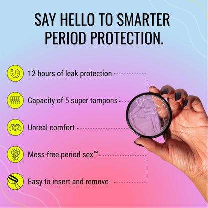 Flex Menstrual Discs | Wiederverwendbare Periodenscheiben | Reduziert Krämpfe & Trockenheit | Anfängerfreundliche Tampon-Alternative | Kapazität von 5 Super-Tampons | Hergestellt in Kanada | 12 Stück