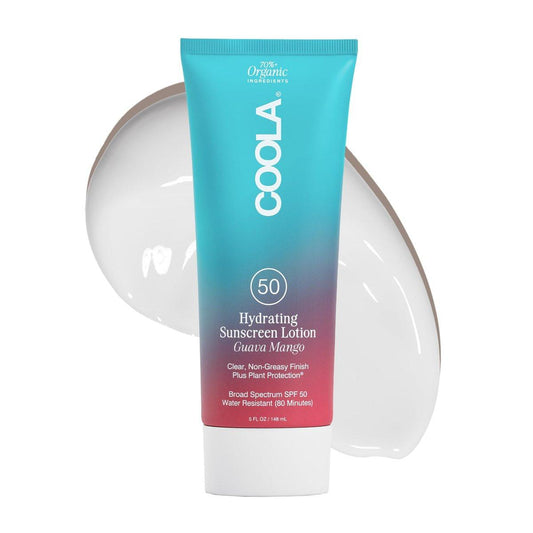 COOLA Bio Sonnenschutz SPF 50 Körperlotion - Dermatologisch getestet, vegan, glutenfrei, Guave Mango, 150 ml