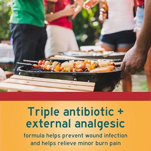 Neosporin + Burn Relief Dual Action Salbe, Erste Hilfe Antibiotikum & Schmerzmittel, 24-Stunden Infektionsschutz & maximale Linderung bei kleinen Schnitten, Schürfwunden und Verbrennungen, 14,2 g